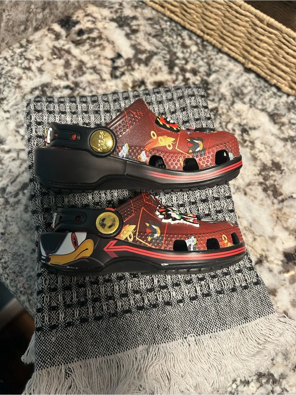 CROCS Kids Red Sonic & Shadow Graphic Clogs